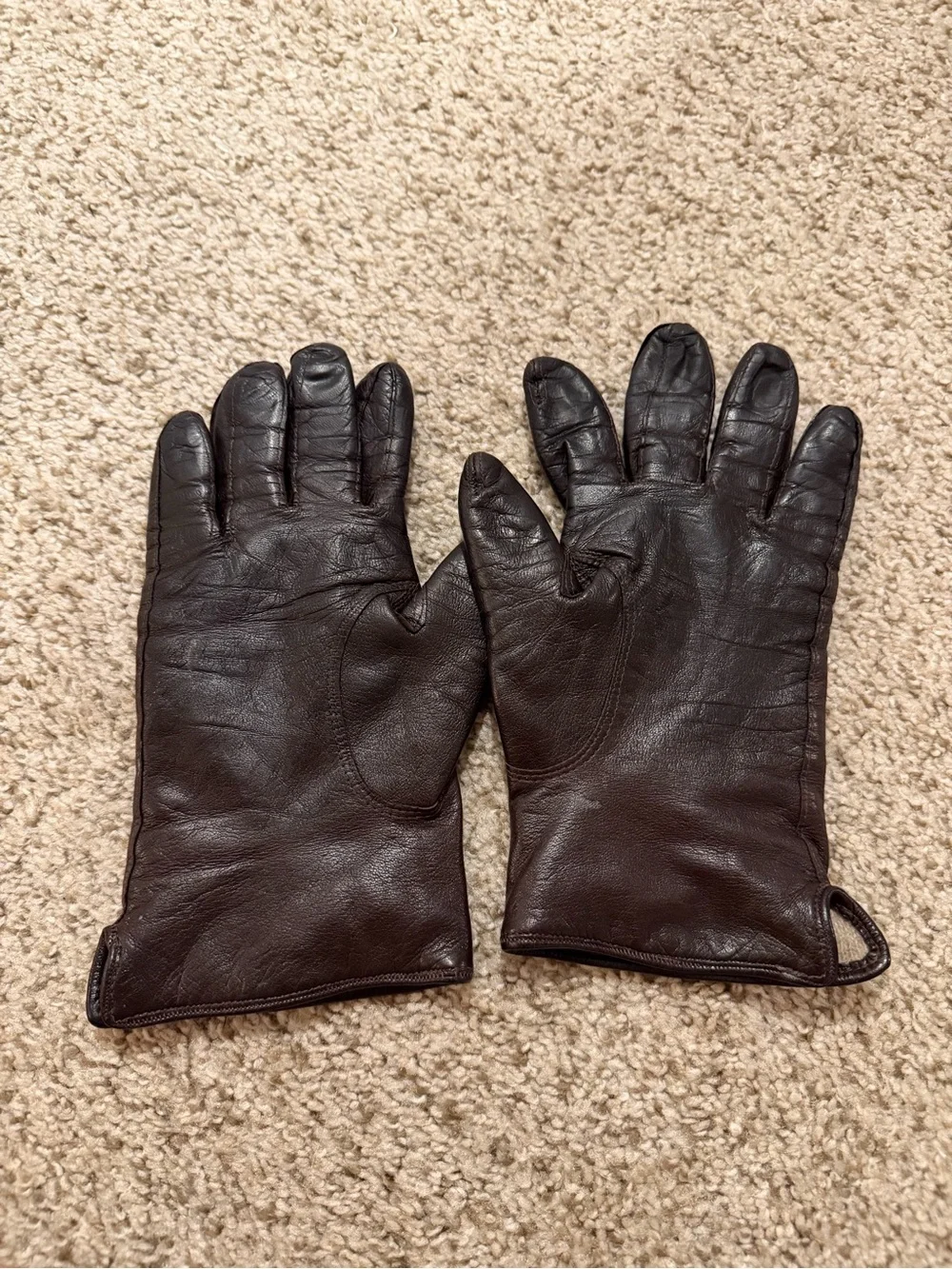 Vintage Coach Brown Leather & Cashmere Women’s Gloves